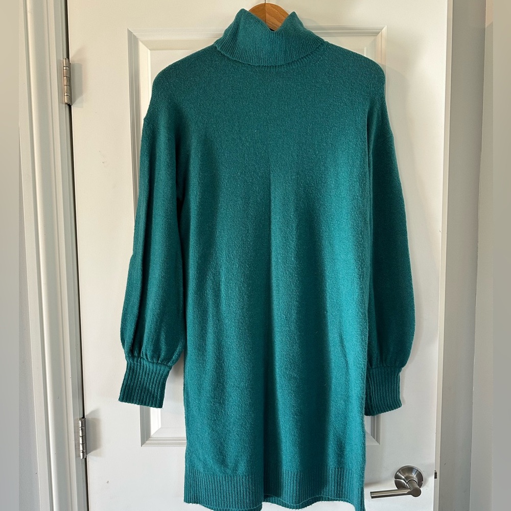J. Crew Beautiful Teal Sweater Dress